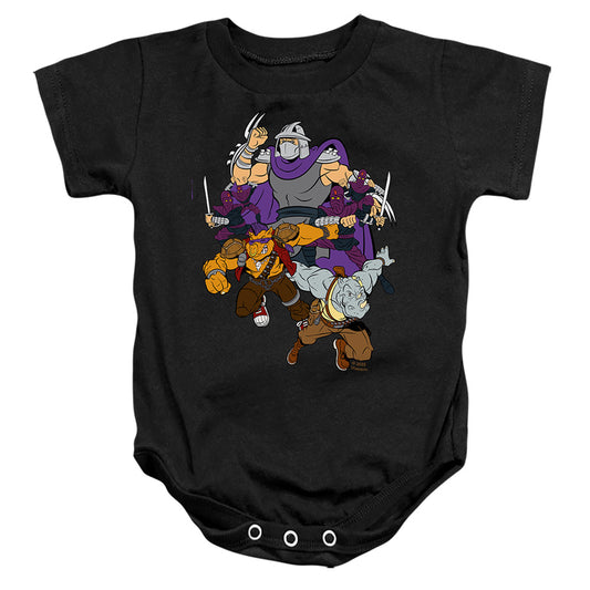 TEENAGE MUTANT NINJA TURTLES : SHREDDER AND FOOT CLAN INFANT SNAPSUIT Black LG (18 Mo)