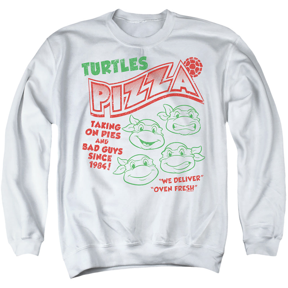 TEENAGE MUTANT NINJA TURTLES : TURTLES PIZZA ADULT CREW SWEAT White 2X