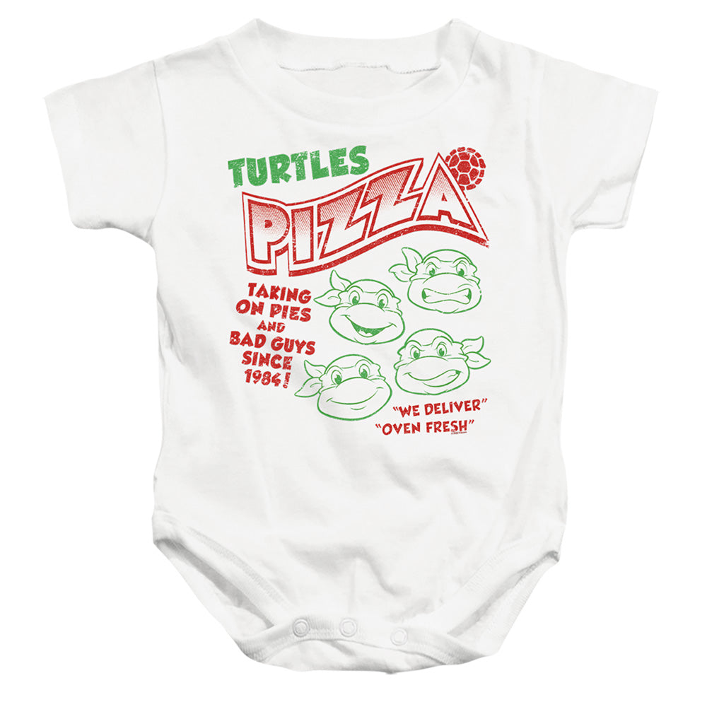 TEENAGE MUTANT NINJA TURTLES : TURTLES PIZZA INFANT SNAPSUIT White LG (18 Mo)