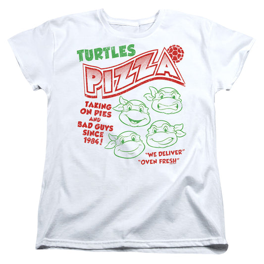 TEENAGE MUTANT NINJA TURTLES : TURTLES PIZZA WOMENS SHORT SLEEVE White 2X