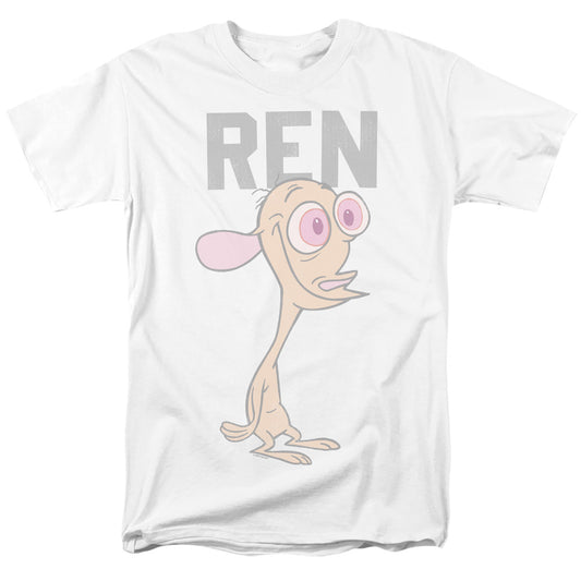 REN AND STIMPY : COLLEGIATE REN S\S ADULT 18\1 White 2X