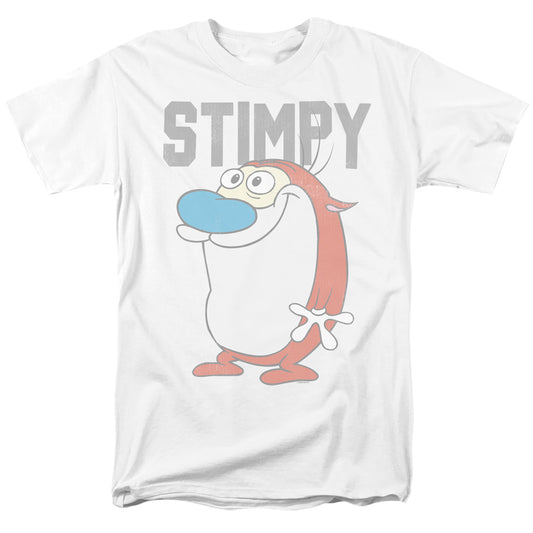 REN AND STIMPY : COLLEGIATE STIMPY S\S ADULT 18\1 White 2X