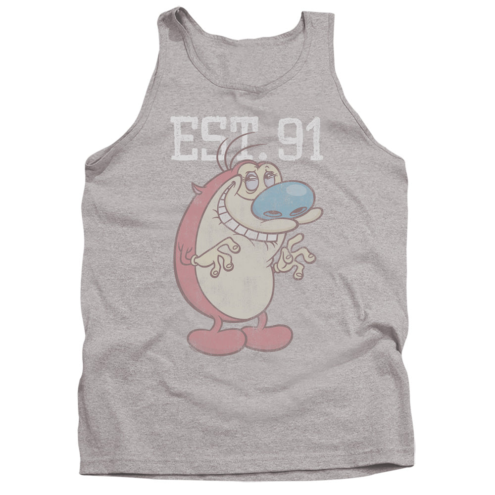 REN AND STIMPY : STIMPY EST ADULT TANK Athletic Heather MD