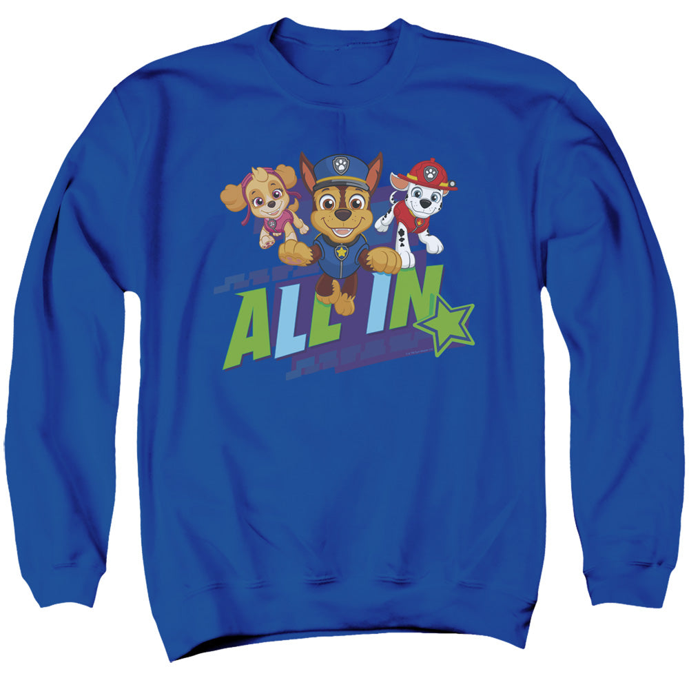 PAW PATROL : ALL IN ADULT CREW SWEAT Royal Blue XL