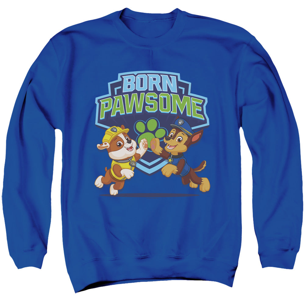 PAW PATROL : BORN PAWSOME ADULT CREW SWEAT Royal Blue 2X