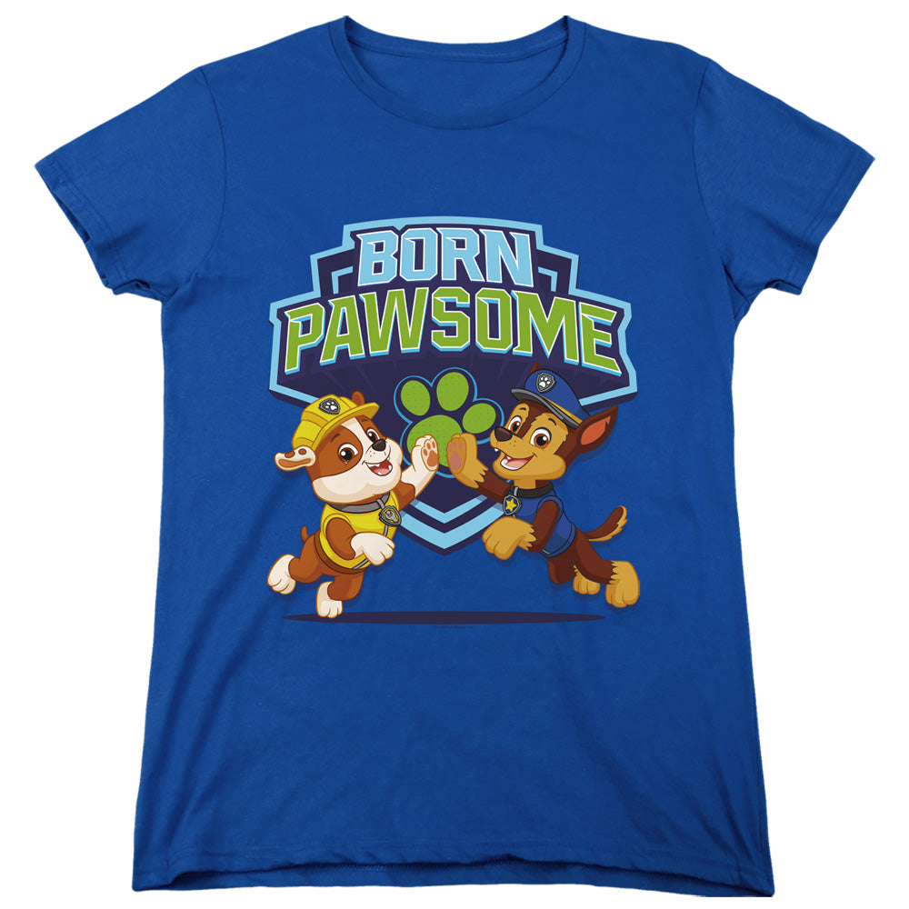 PAW PATROL : BORN PAWSOME WOMENS SHORT SLEEVE Royal Blue 2X