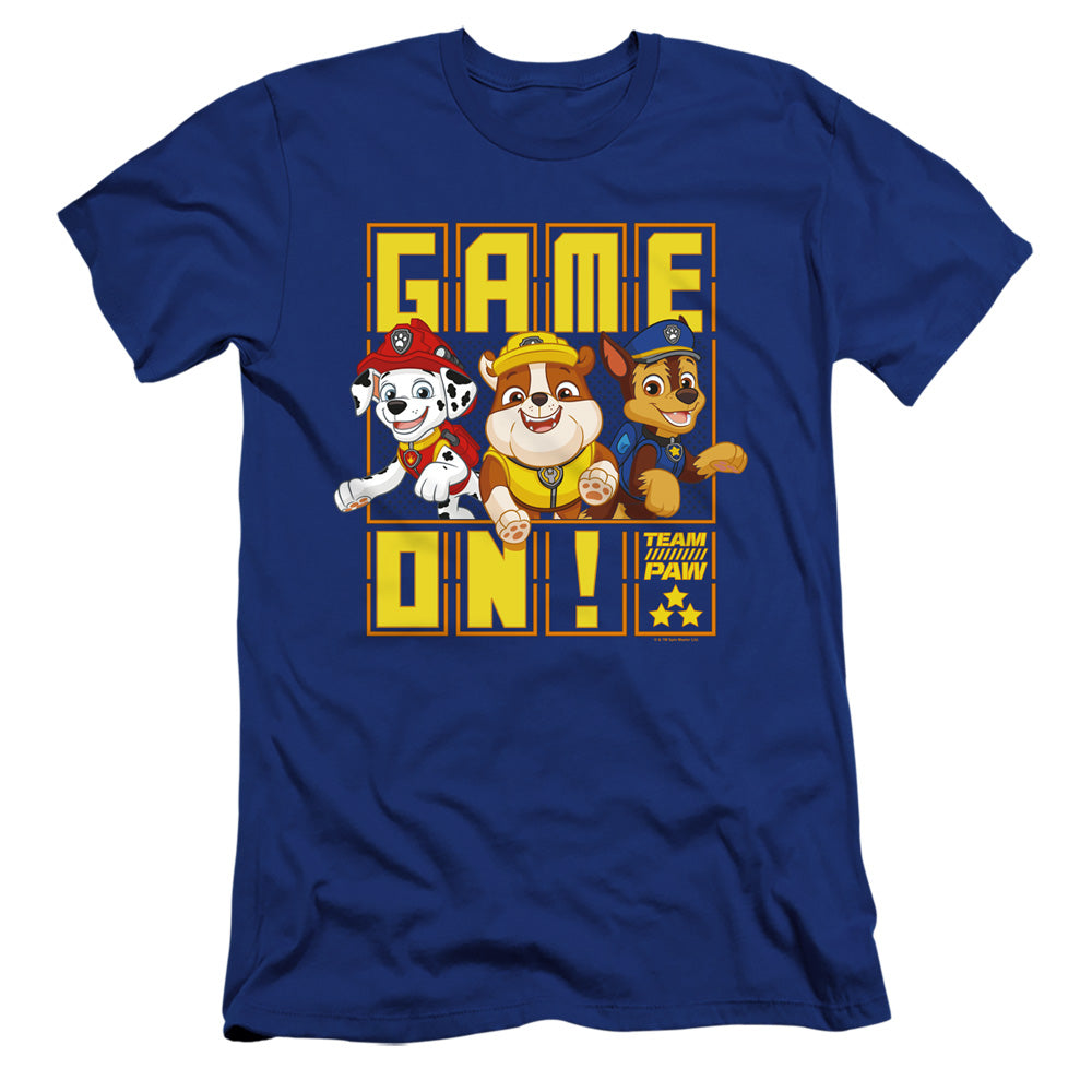 PAW PATROL : GAME ON TEAM PAW  PREMIUM CANVAS ADULT SLIM FIT 30\1 Royal Blue MD