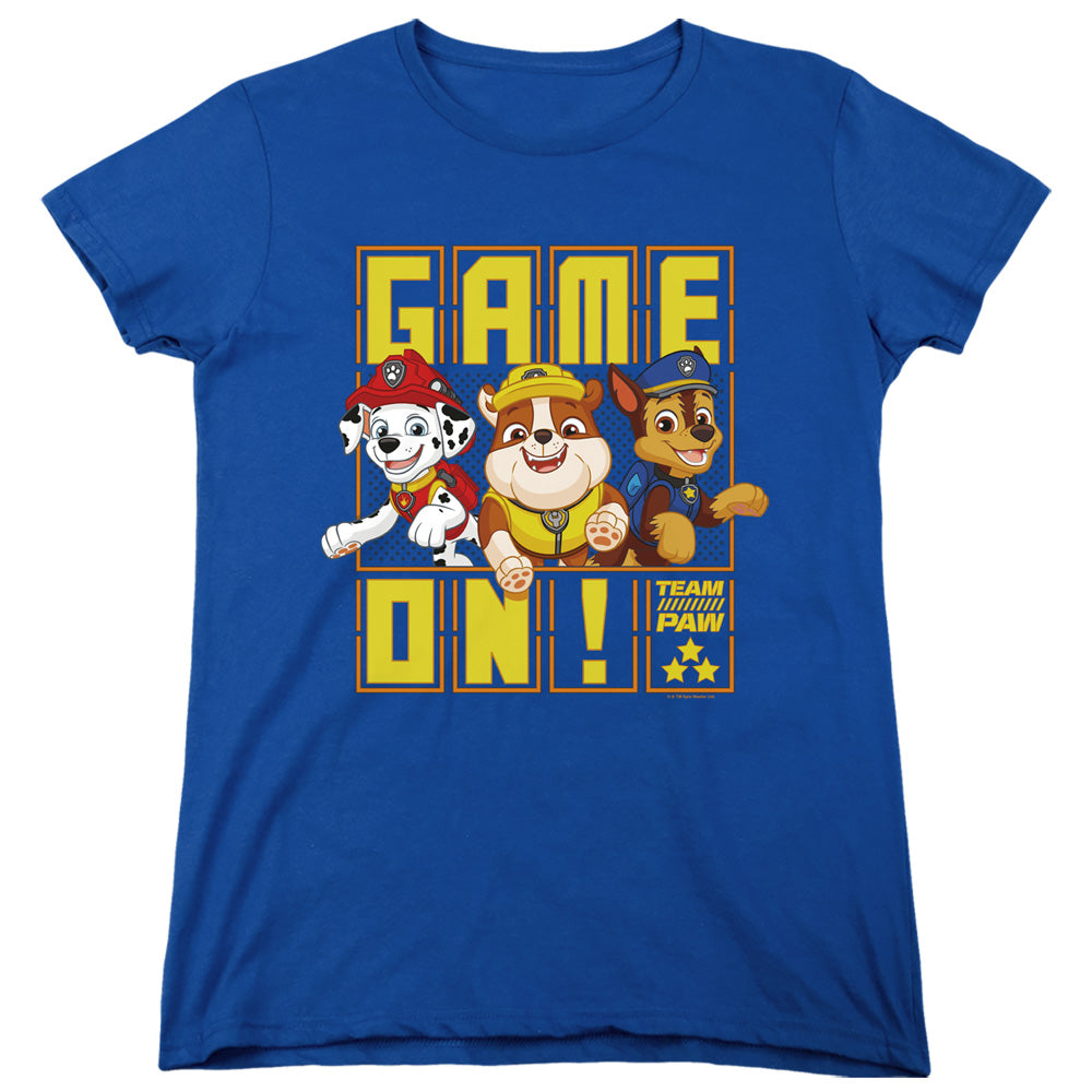 PAW PATROL : GAME ON TEAM PAW WOMENS SHORT SLEEVE Royal Blue 2X