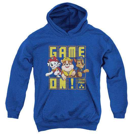 PAW PATROL : GAME ON TEAM PAW YOUTH PULL OVER HOODIE Royal Blue LG