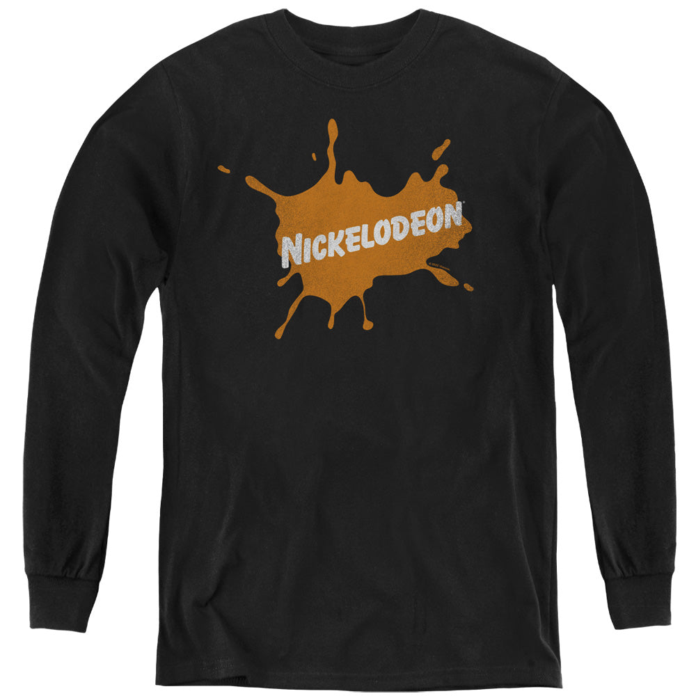 NICKELODEON BRAND : NICK RETRO BURST LOGO L\S YOUTH Black LG