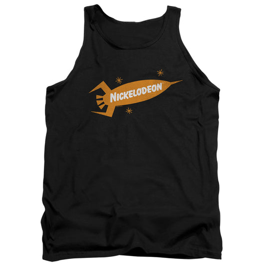 NICKELODEON BRAND : NICK RETRO ROCKET LOGO ADULT TANK Black 2X