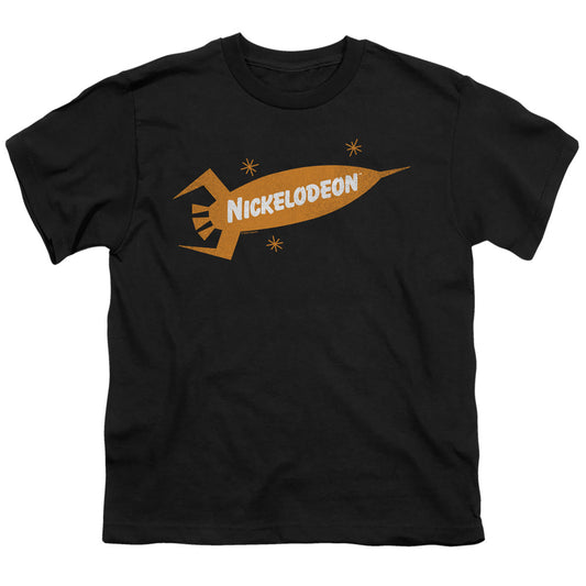 NICKELODEON BRAND : NICK RETRO ROCKET LOGO S\S YOUTH 18\1 Black LG