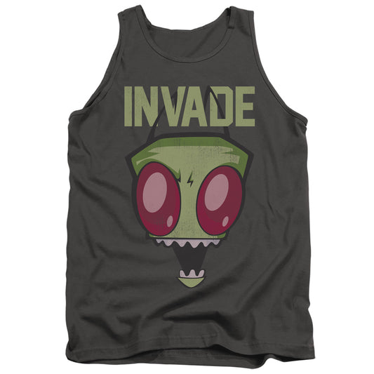 INVADER ZIM : INVADE ADULT TANK Charcoal 2X