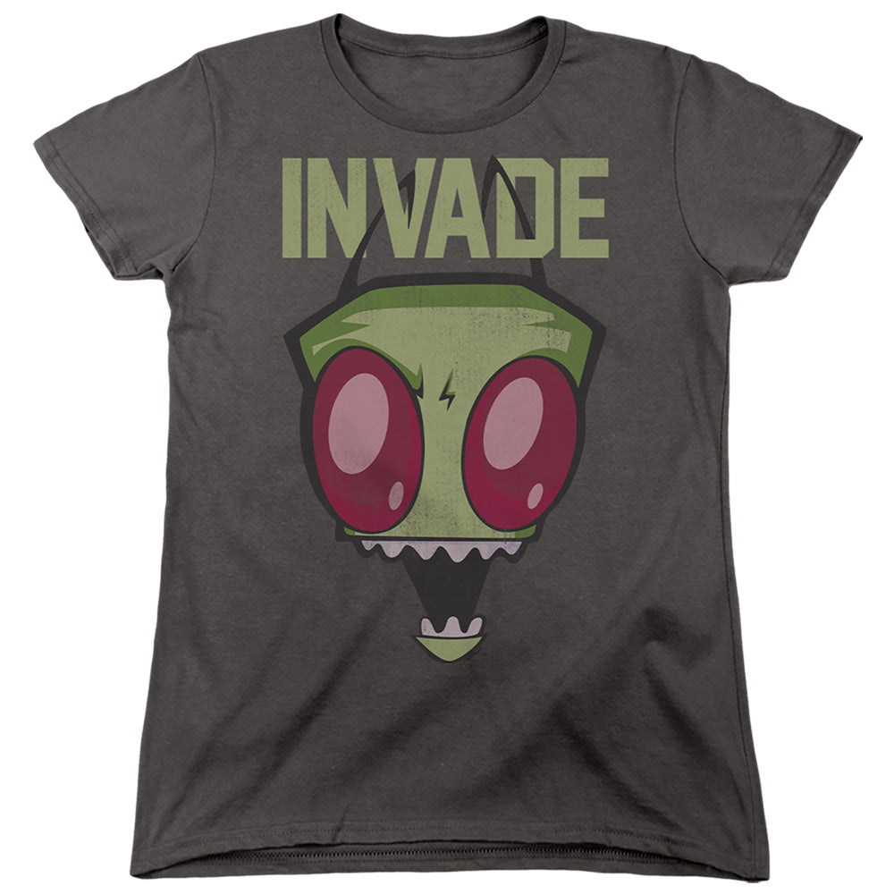 INVADER ZIM : INVADE WOMENS SHORT SLEEVE Charcoal 2X