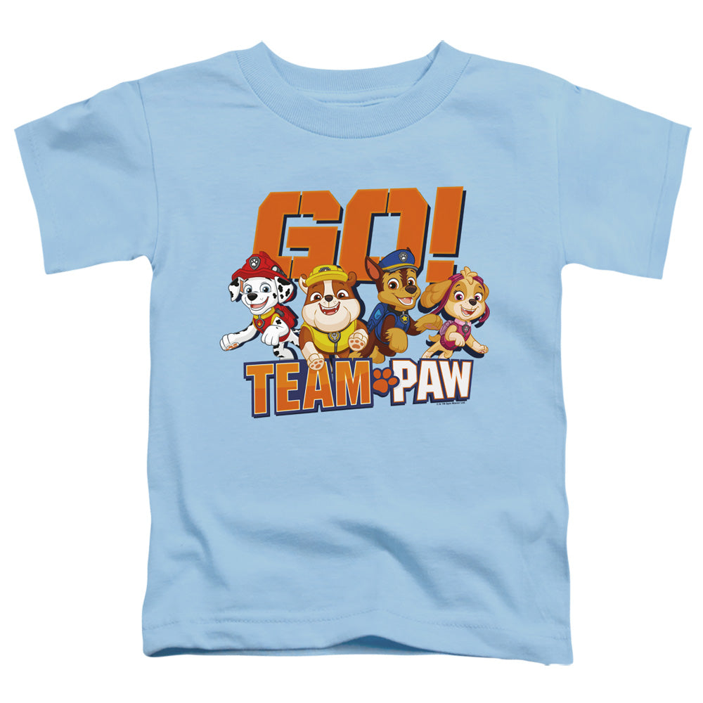 PAW PATROL : GO! TEAM PAW S\S TODDLER TEE Light Blue LG (4T)