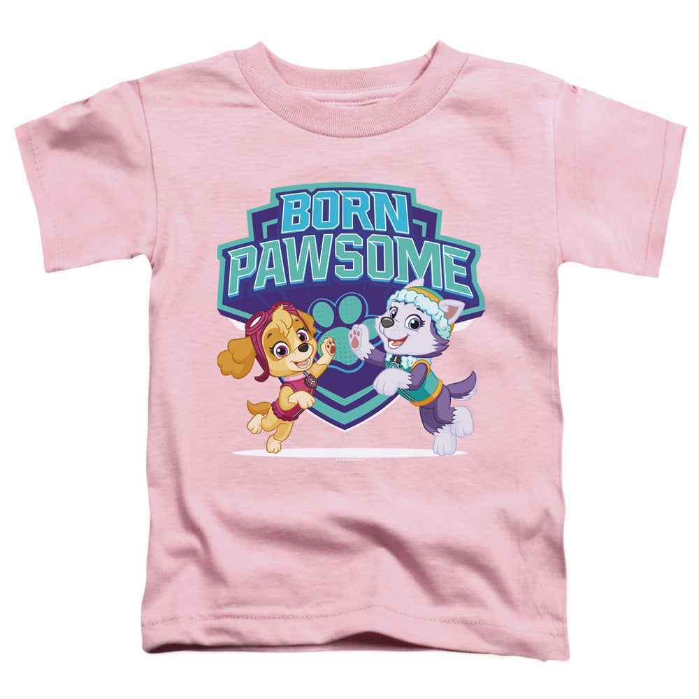 PAW PATROL : BORN PAWSOME SKYE AND EVEREST S\S TODDLER TEE Pink LG (4T)