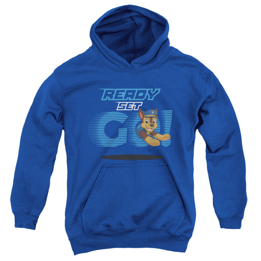 PAW PATROL : READY SET GO! CHASE YOUTH PULL OVER HOODIE Royal Blue LG