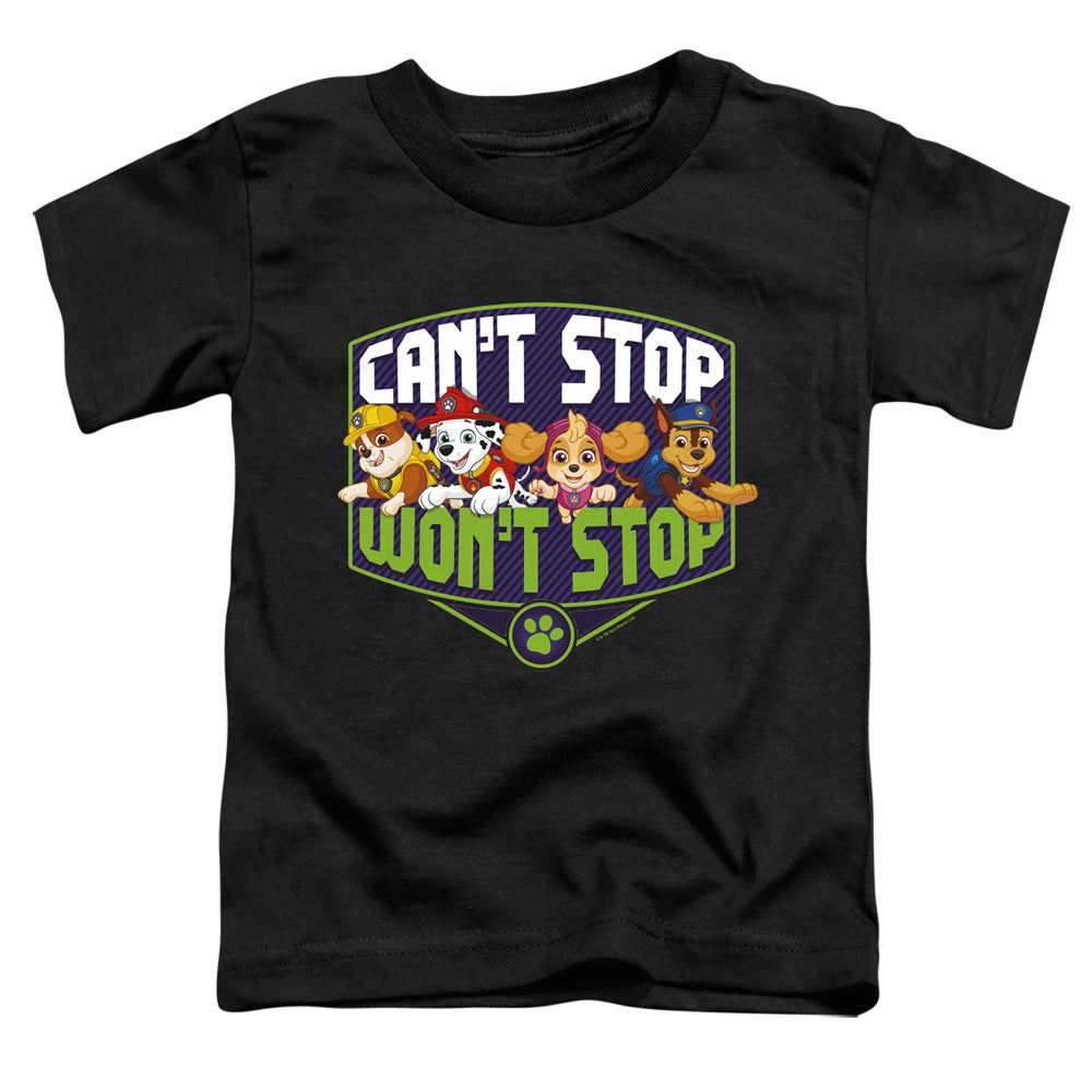 PAW PATROL : CAN'T STOP WON'T STOP S\S TODDLER TEE Black LG (4T)