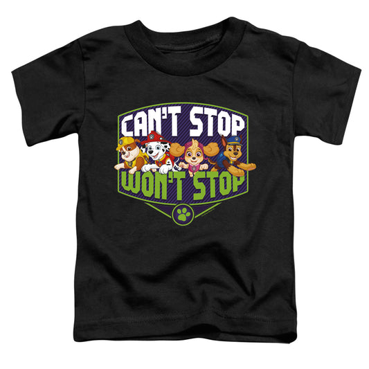 PAW PATROL : CAN'T STOP WON'T STOP S\S TODDLER TEE Black LG (4T)