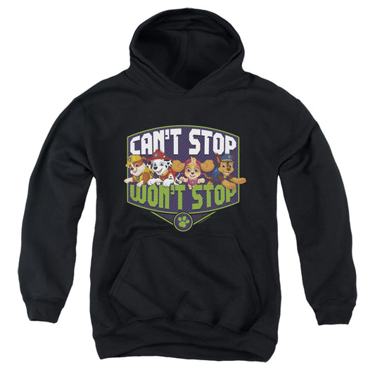 PAW PATROL : CAN'T STOP WON'T STOP YOUTH PULL OVER HOODIE Black LG