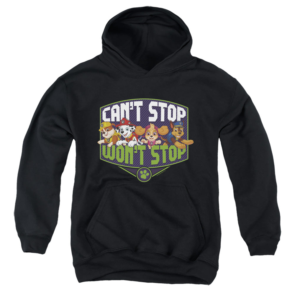 PAW PATROL : CAN'T STOP WON'T STOP YOUTH PULL OVER HOODIE Black MD