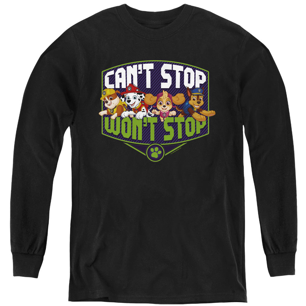 PAW PATROL : CAN'T STOP WON'T STOP L\S YOUTH Black LG