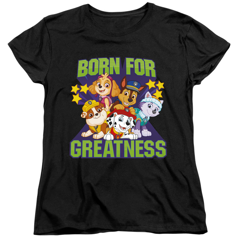 PAW PATROL : BORN FOR GREATNESS WOMENS SHORT SLEEVE Black 2X