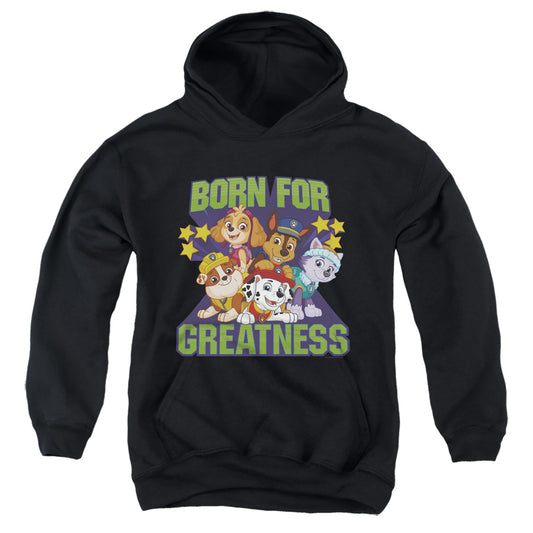 PAW PATROL : BORN FOR GREATNESS YOUTH PULL OVER HOODIE Black LG