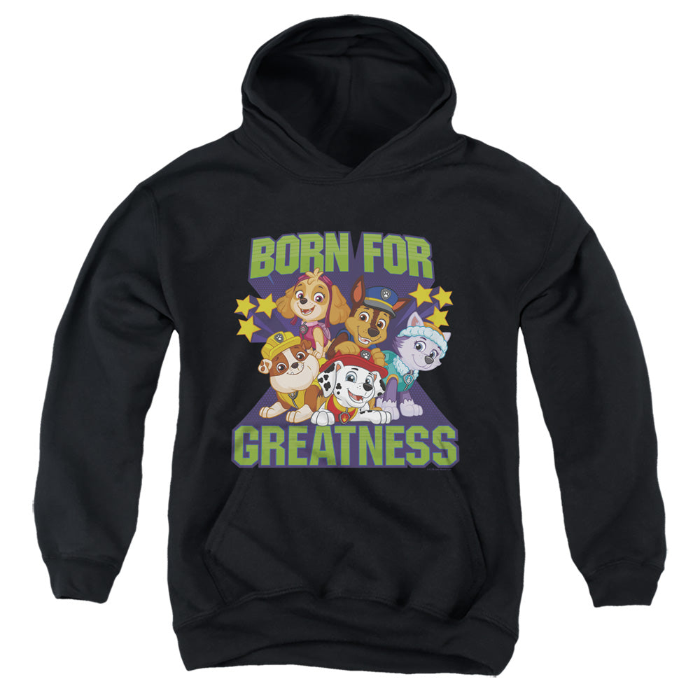 PAW PATROL : BORN FOR GREATNESS YOUTH PULL OVER HOODIE Black MD