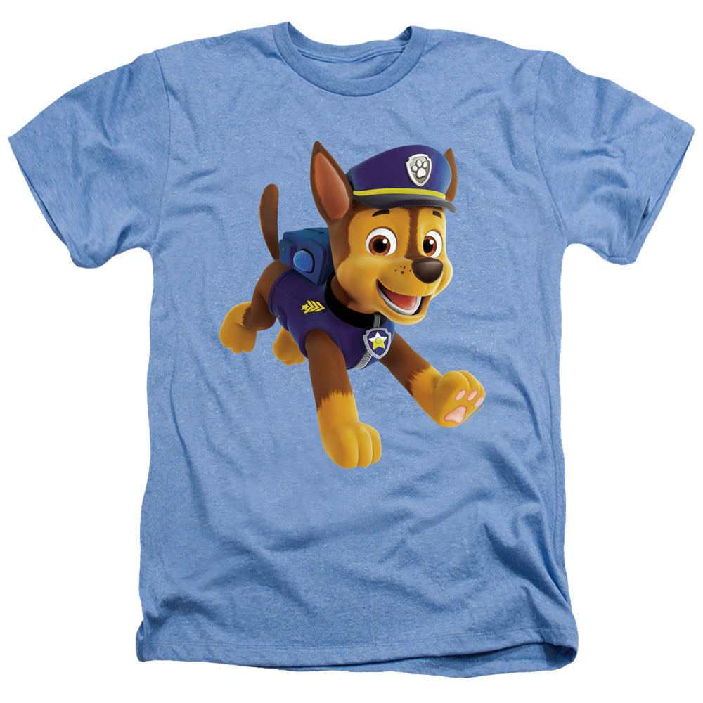 PAW PATROL : CHASE ADULT REGULAR FIT HEATHER SHORT SLEEVE Light Blue 3X