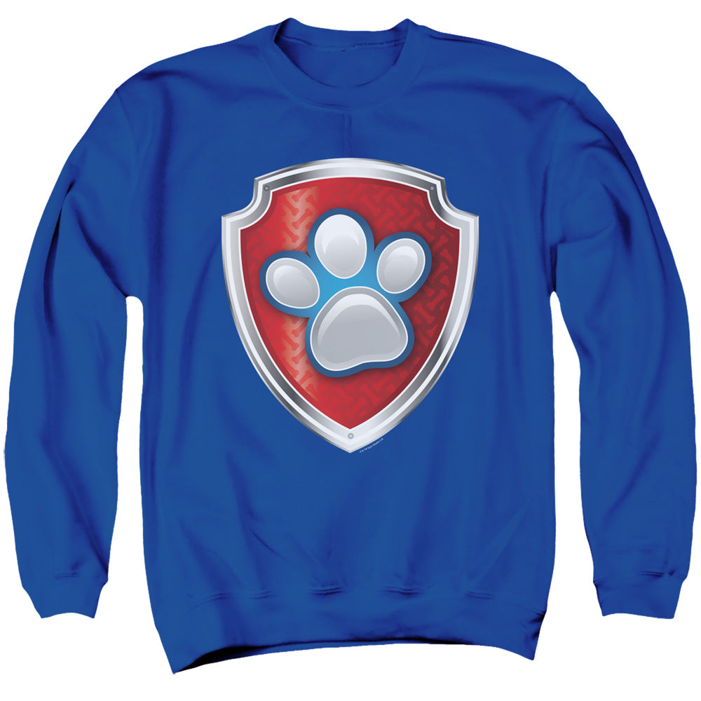 PAW PATROL : BADGE ADULT CREW SWEAT Royal Blue MD