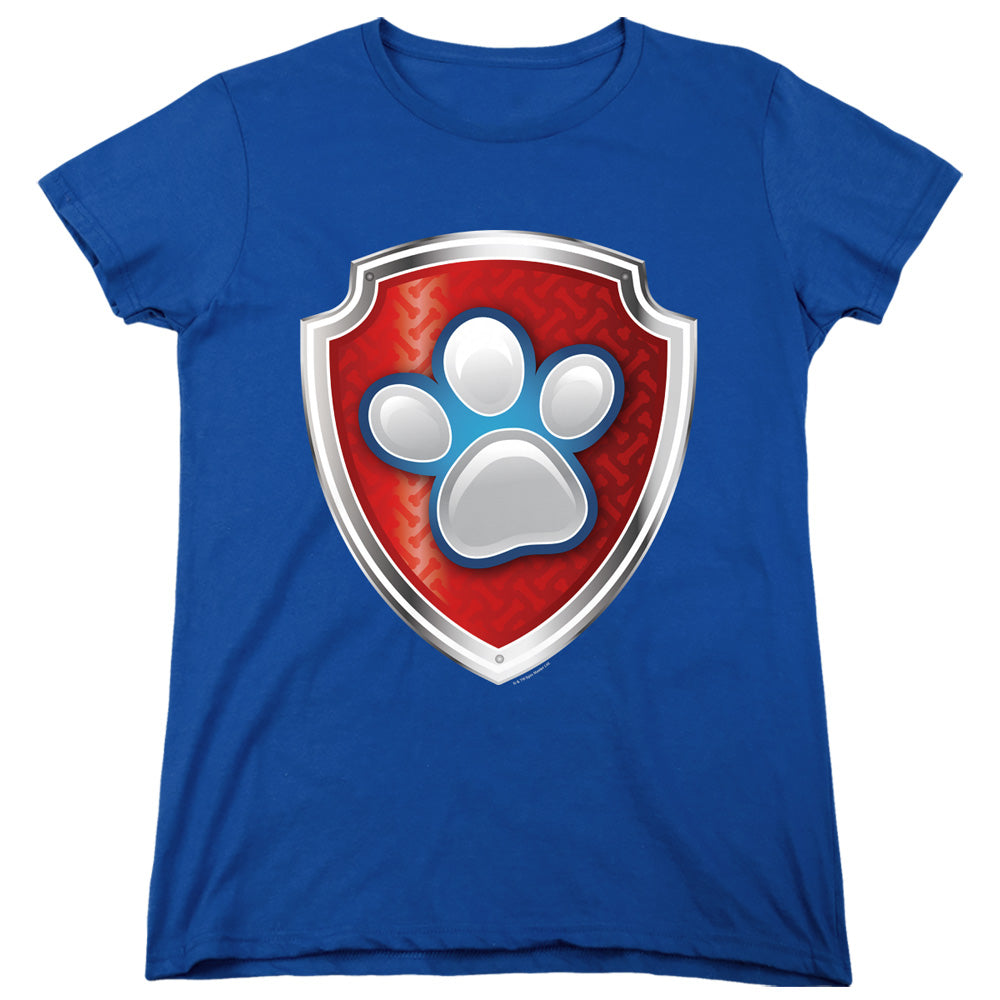 PAW PATROL : BADGE WOMENS SHORT SLEEVE Royal Blue 2X