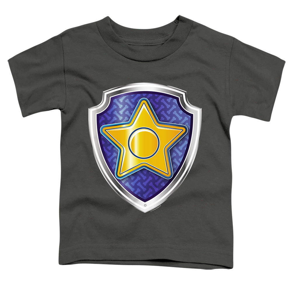 PAW PATROL : CHASE BADGE S\S TODDLER TEE Charcoal LG (4T)