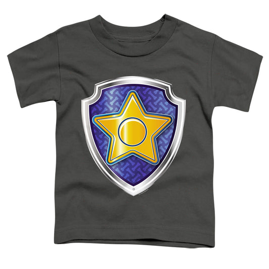 PAW PATROL : CHASE BADGE S\S TODDLER TEE Charcoal SM (2T)