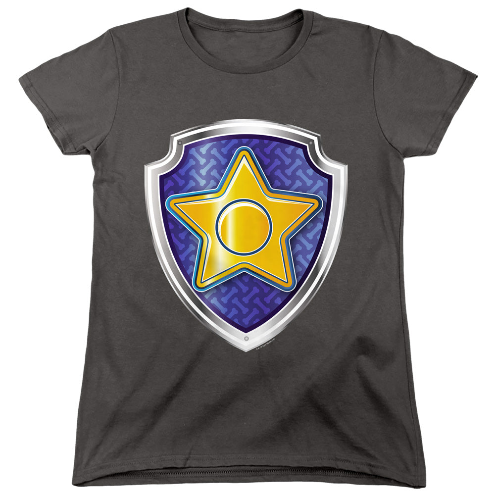 PAW PATROL : CHASE BADGE WOMENS SHORT SLEEVE Charcoal MD