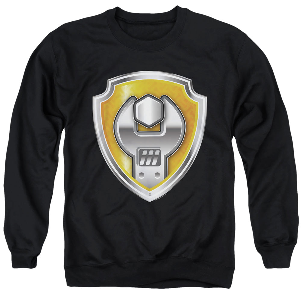 PAW PATROL : RUBBLE BADGE ADULT CREW SWEAT Black 2X