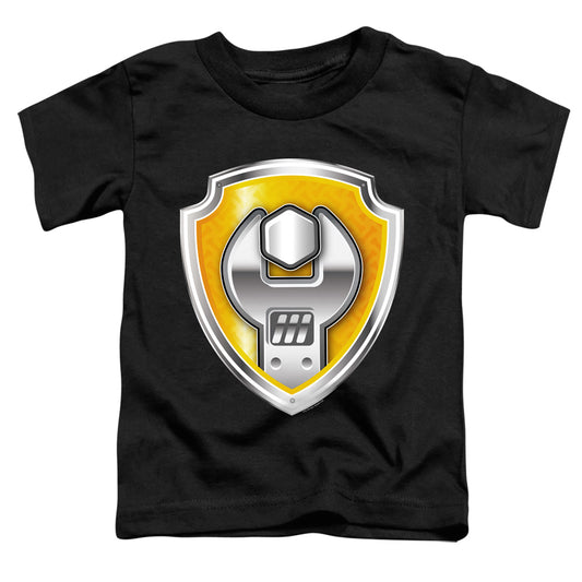 PAW PATROL : RUBBLE BADGE S\S TODDLER TEE Black LG (4T)