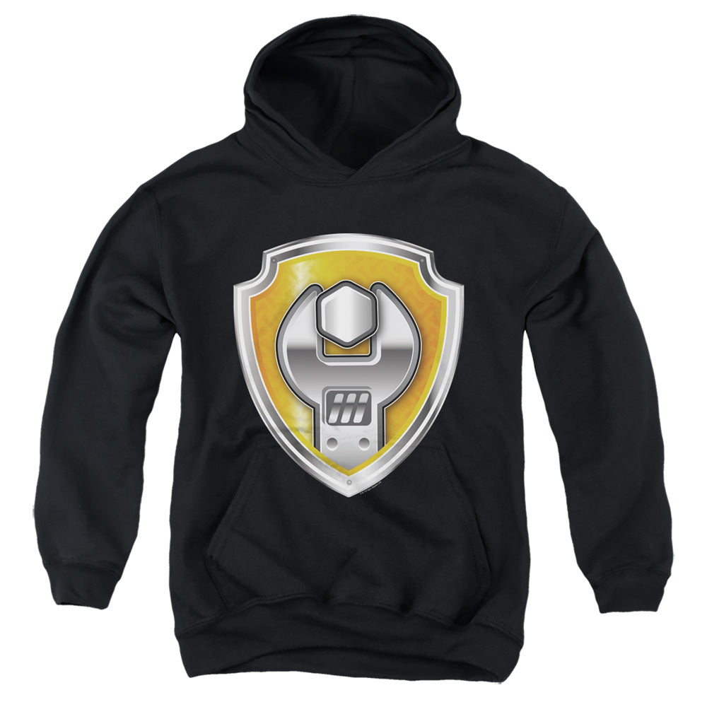 PAW PATROL : RUBBLE BADGE YOUTH PULL OVER HOODIE Black LG