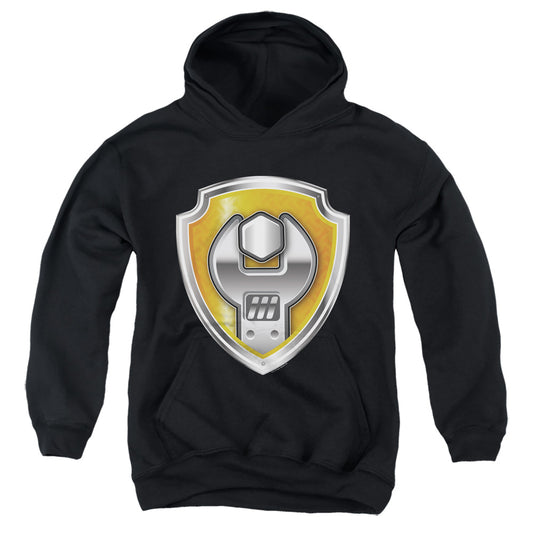 PAW PATROL : RUBBLE BADGE YOUTH PULL OVER HOODIE Black SM