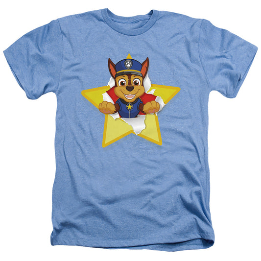 PAW PATROL : CHASE TORN STAR ADULT HEATHER Light Blue XL