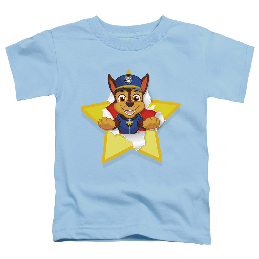 PAW PATROL : CHASE TORN STAR S\S TODDLER TEE Light Blue LG (4T)