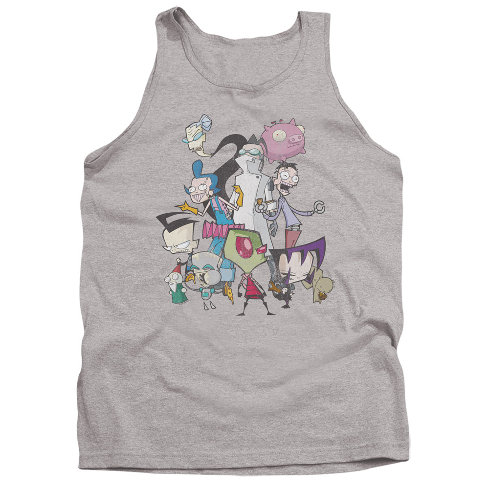 INVADER ZIM : GROUP SHOT ADULT TANK Athletic Heather XL