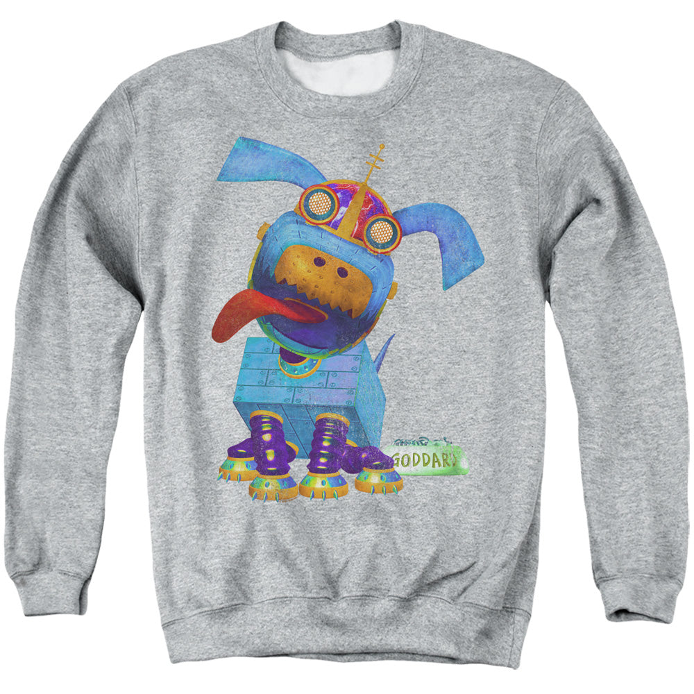 JIMMY NEUTRON : GODDARD NEON ADULT CREW SWEAT Athletic Heather 2X