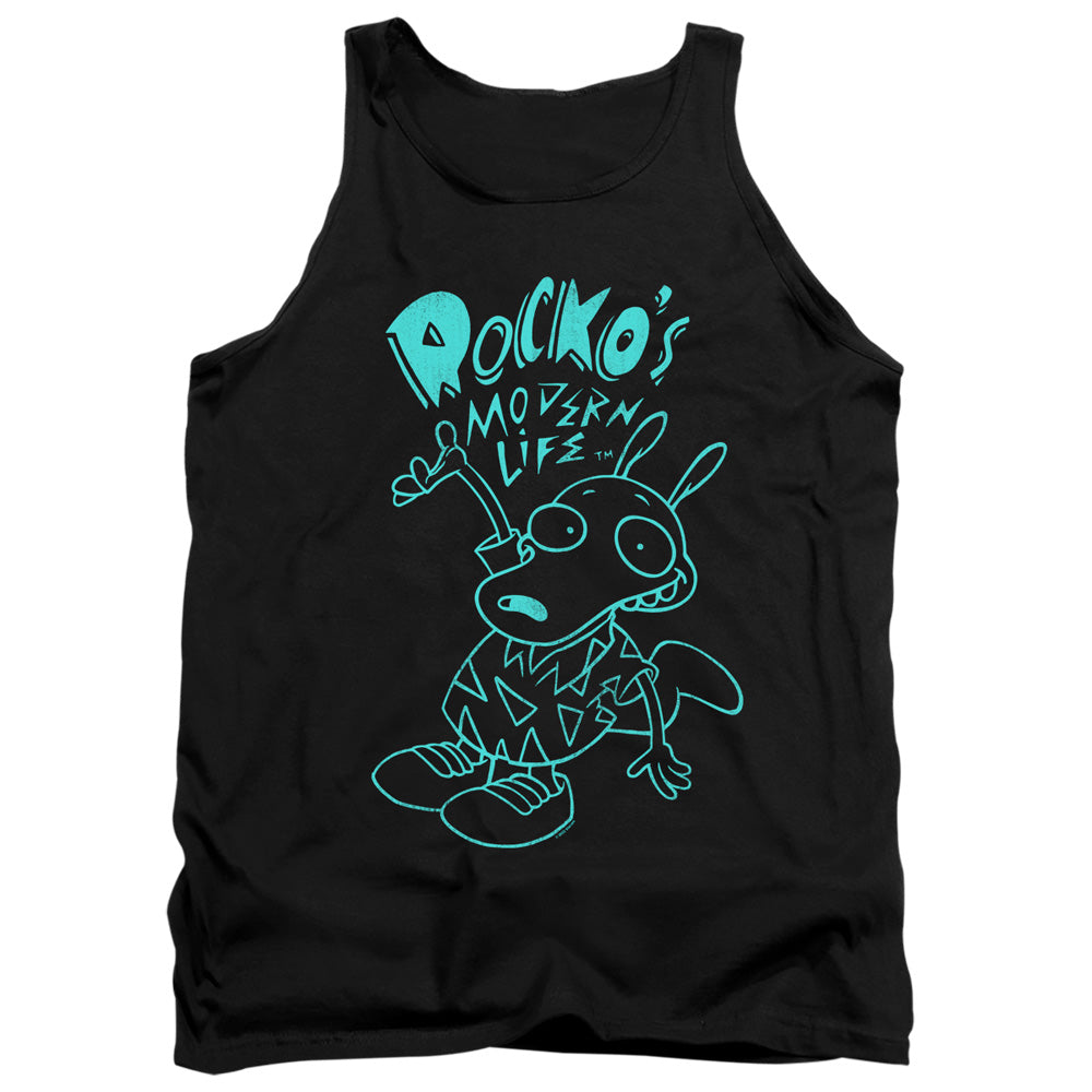 ROCKO'S MODERN LIFE : NEON ROCKO ADULT TANK Black LG