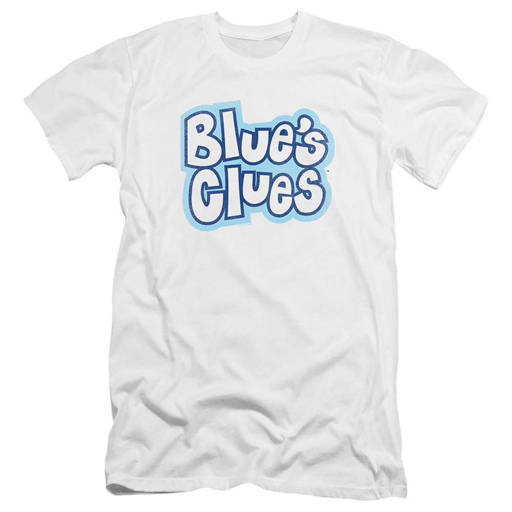 BLUE'S CLUES : BLUE'S CLUES VINTAGE LOGO  PREMIUM CANVAS ADULT SLIM FIT 30\1 White 2X