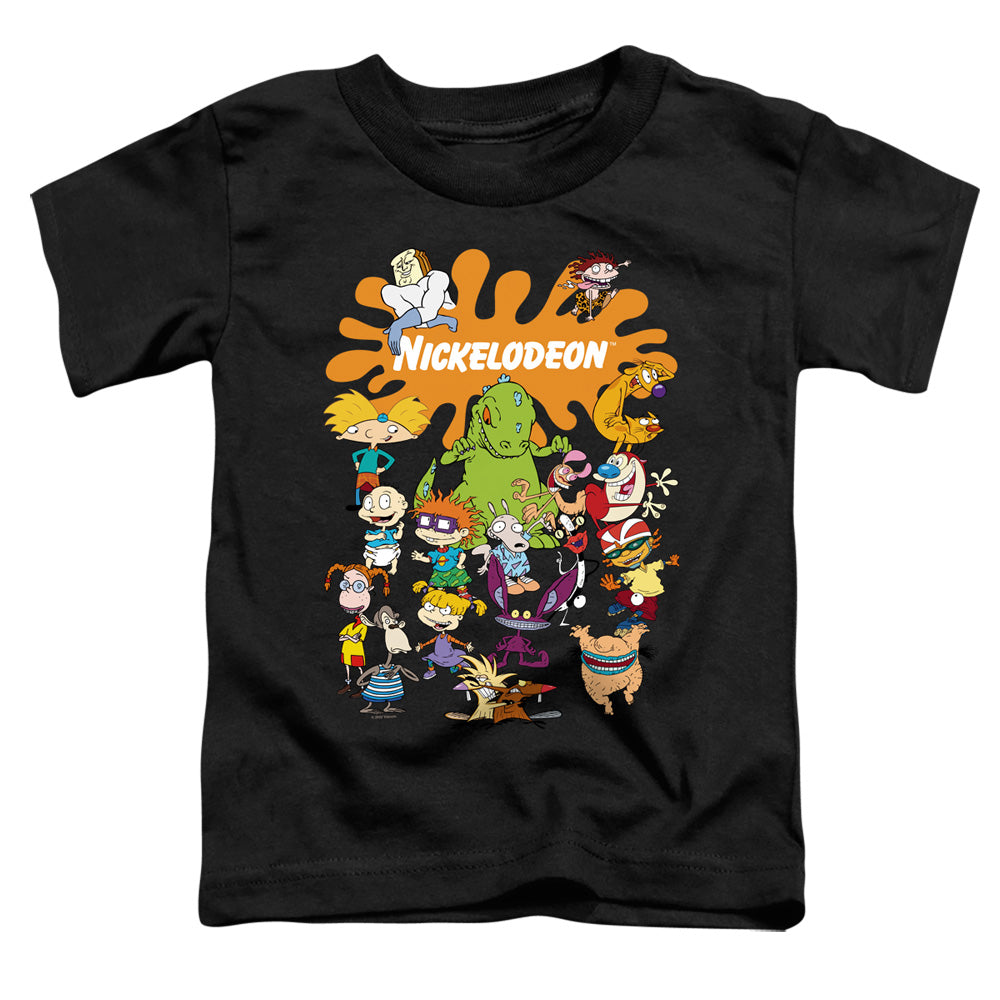 NICKELODEON BRAND : NICK SPLAT GROUP S\S TODDLER TEE Black LG (4T)