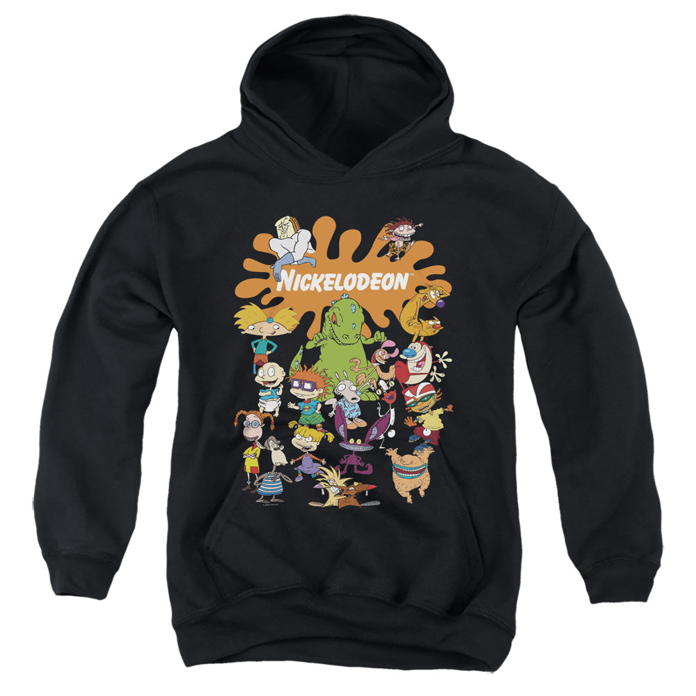 NICKELODEON BRAND : NICK SPLAT GROUP YOUTH PULL OVER HOODIE Black LG