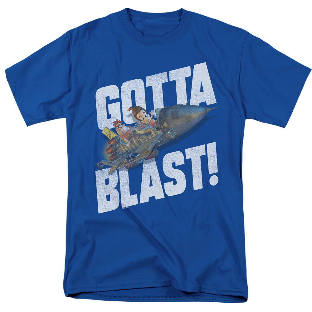 JIMMY NEUTRON : JIMMY NEUTRON GOTTA BLAST S\S ADULT 18\1 Royal Blue 2X