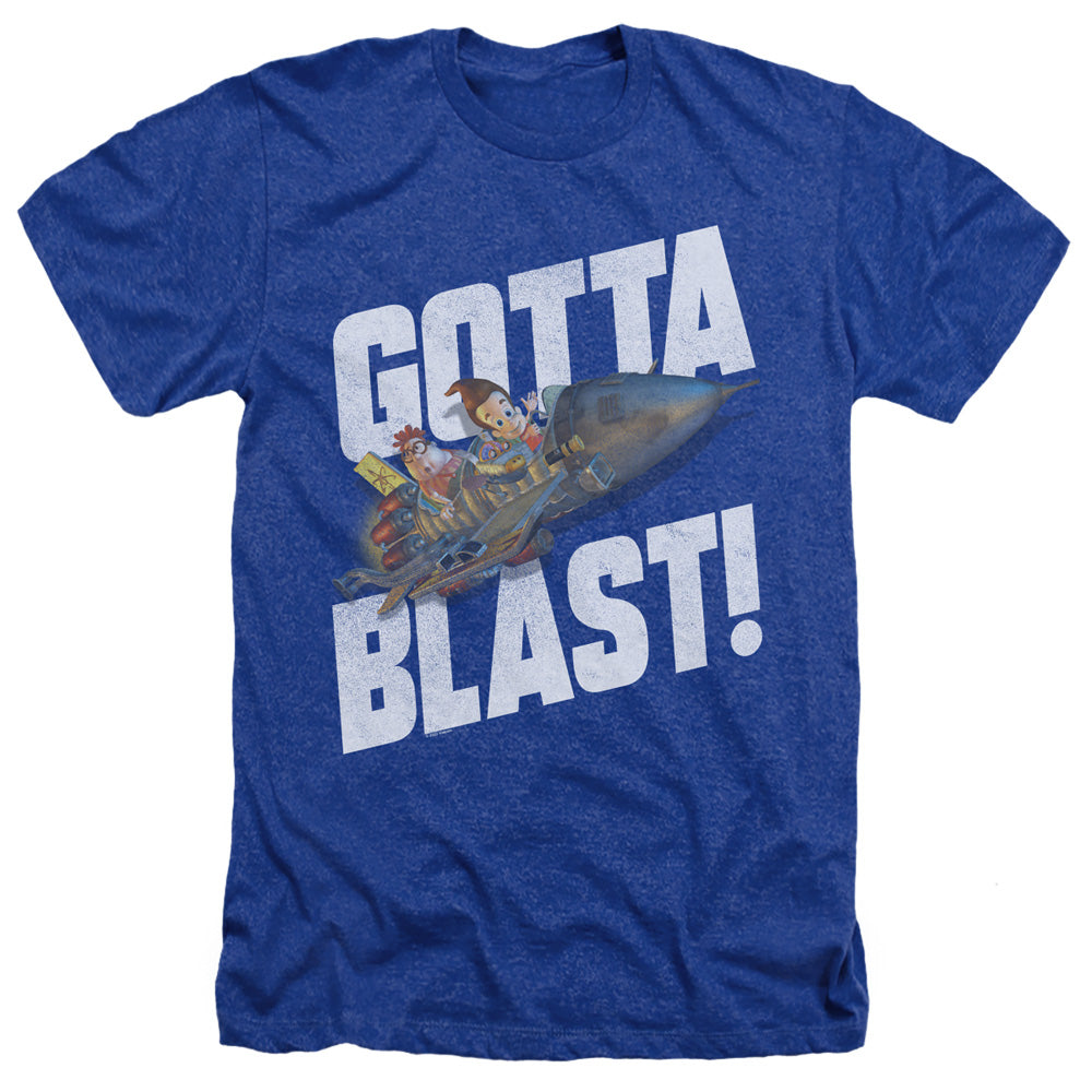 JIMMY NEUTRON : JIMMY NEUTRON GOTTA BLAST ADULT HEATHER Royal Blue 2X