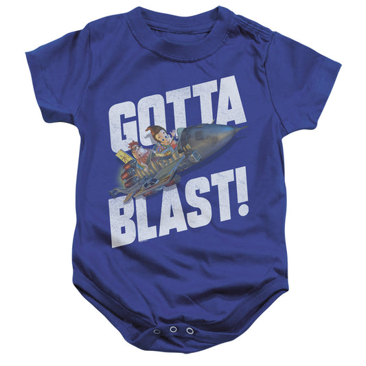 JIMMY NEUTRON : JIMMY NEUTRON GOTTA BLAST INFANT SNAPSUIT Royal Blue LG (18 Mo)